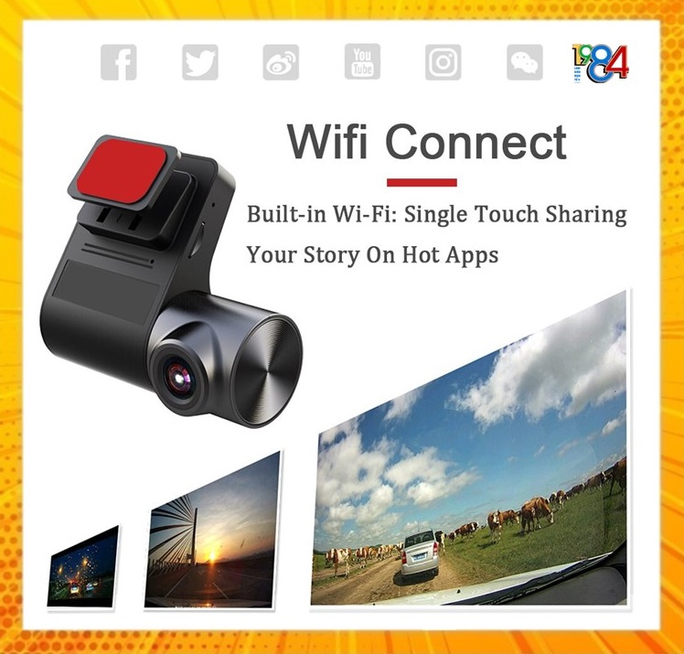 CAMERA HÀNH TRÌNH WIFI V2 KẾT NỐI MÀN HÌNH ANDROID , ĐỘ PHÂN GIẢI FULL HD 1080P