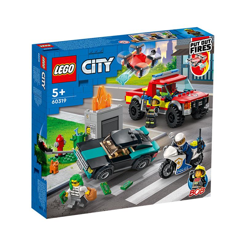 Đồ Chơi LEGO CITY Xe Cứu Hỏa &amp; Cảnh Sát Truy Bắt Tội Phạm 60319