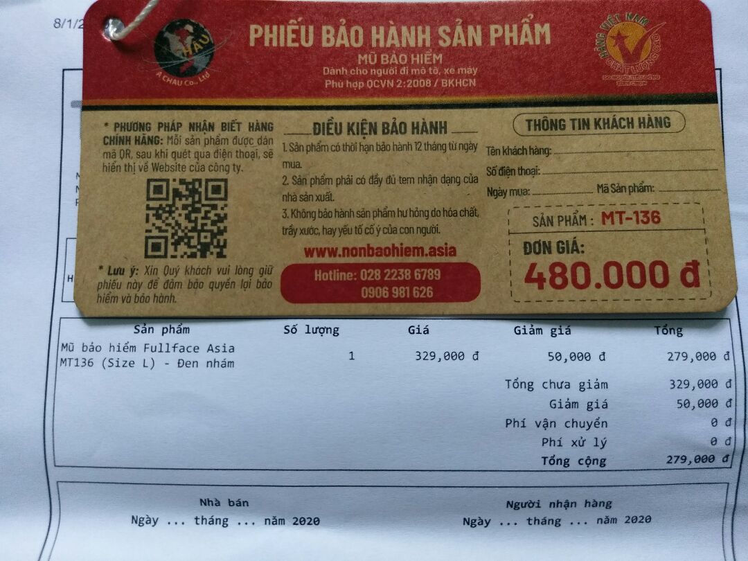 Phần cằm hoàn toàn không được bảo vệ, cũng không có lớp mút nên khi đội vào sẽ để hở một khoảng rộng, gió và bụi sẽ lùa vào. Phần múy xốp chỉ che chắn đầu được như mũ 1/2.
Để an toàn cho bản thân mọi người nên đầu tư vào một cái nón có giá cao hơn.