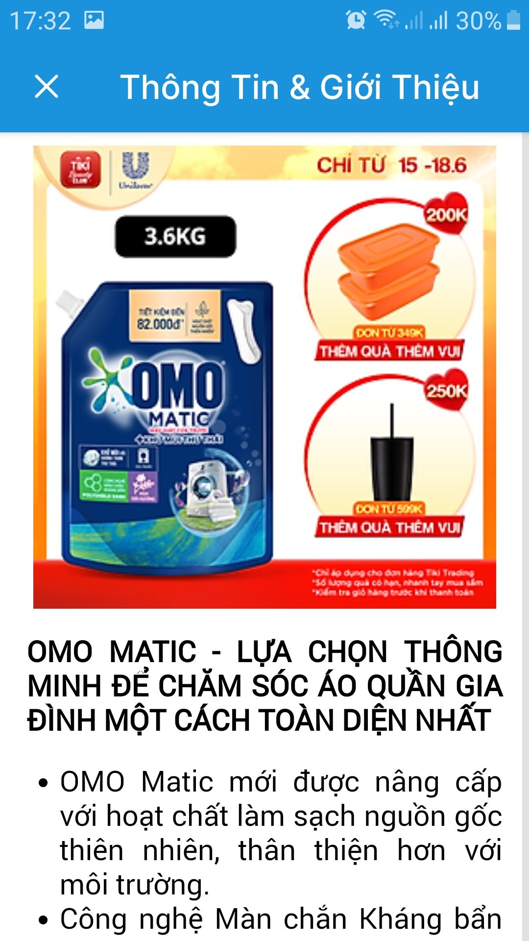 lúc km túi 3.6kg mà lấy hình ảnh của túi 3.7kg làm tưởng rẻ nhưng thực tế đắt hơn giá siêu thị rất nhiều, chưa kể còn mất tiền ship. lúc giao ko có quà tặng thì lại nói số lượng có hạn, cảm giác như bị ***.