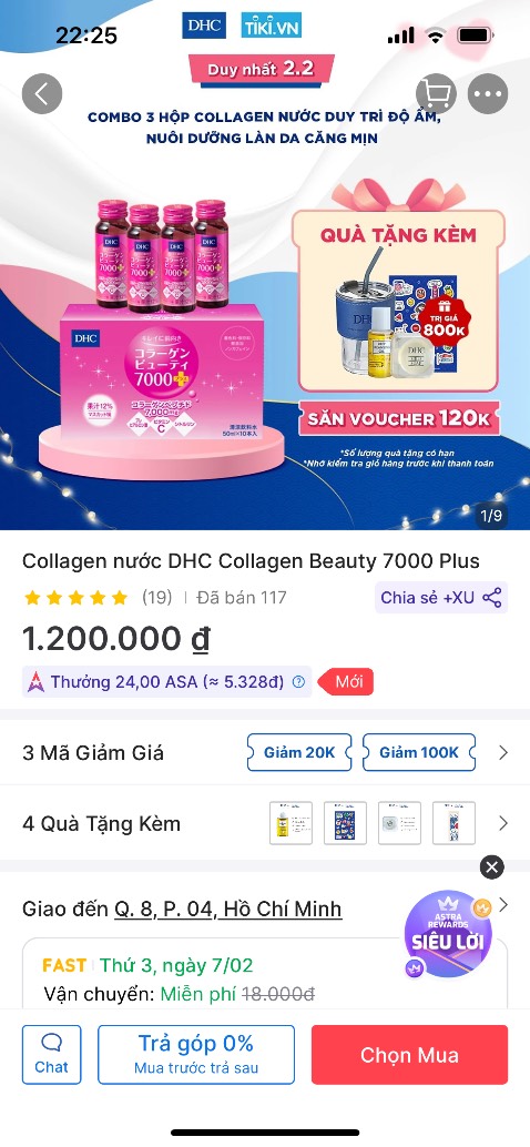 Quảng cáo và sp k đúng
Mô tả “combo 3 hộp” giao chỉ 1 hộp