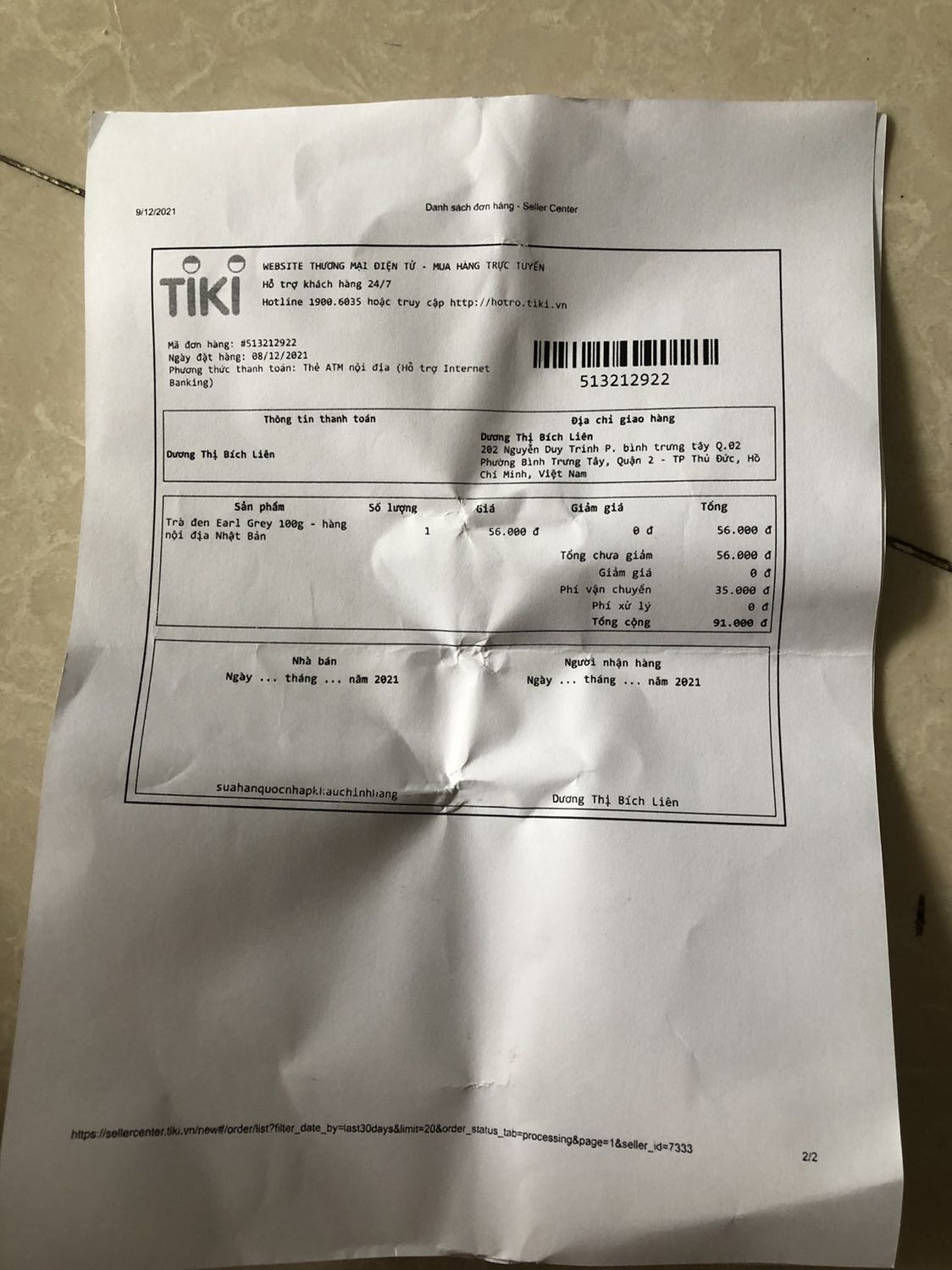 Hết hàng nên shop đã thanh toán lại tiền cho khách hàng nhanh chóng. Cảm ơn Shop và Tiki