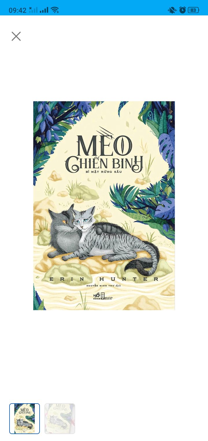 Sách của Nhã Nam bìa lúc nào cũng đẹp, nội dung thì rất phù hợp với tuổi mới lớn nhe, em mình rất thích và đã sưu tầm đủ 4 cuốn của bộ Mèo chiến binh này rồi đó. Giao hàng không nhanh lắm nhưng đóng gói đáng iu nhe.