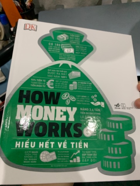 Sách mới, đẹp, k bị lỗi gì về in ấn. 
Phù hợp cho các bạn muốn có cái nhìn khái quát về những gì liên quan tới tiền hay hệ thống tài chính như trái phiếu, cổ phiếu, bitcoin,...
Hãy mua quyển sách với tâm lí là đọc cho biết chứ muốn tìm hiểu chuyên sâu thì đây k phải là lựa chọn phù hợp