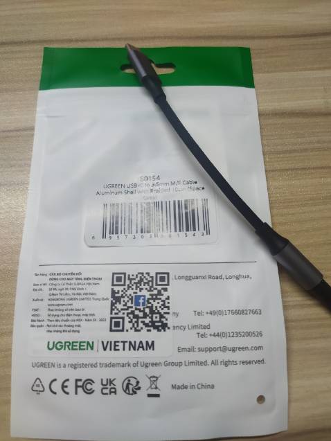 Mấy bạn mua nhớ để ý mã nhé cái này là 80154 thì xài cho dòng mới như laptop, type c từ PC và điện thoại dòng mới như Xiaomi Note 7 của mình. Còn loại cũ mã 70858 thì không tương thích nhé!