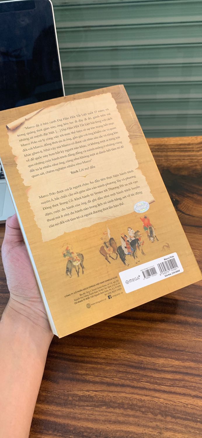 Sách tiki giao đẹp và chuẩn mới. Quyển này đọc hấp dẫn hơn quyển Columbus bốn cuốn hành trình. Columbus dẫu sao cũng chỉ là một thằng lưu manh xỏ lá, pha chút man rợ của dân Châu Âu thời bấy giờ. Quyển Marco Polo mang tới sự thú vị về Phương Đông của Châu Á, càng tìm hiểu càng thấy hay.