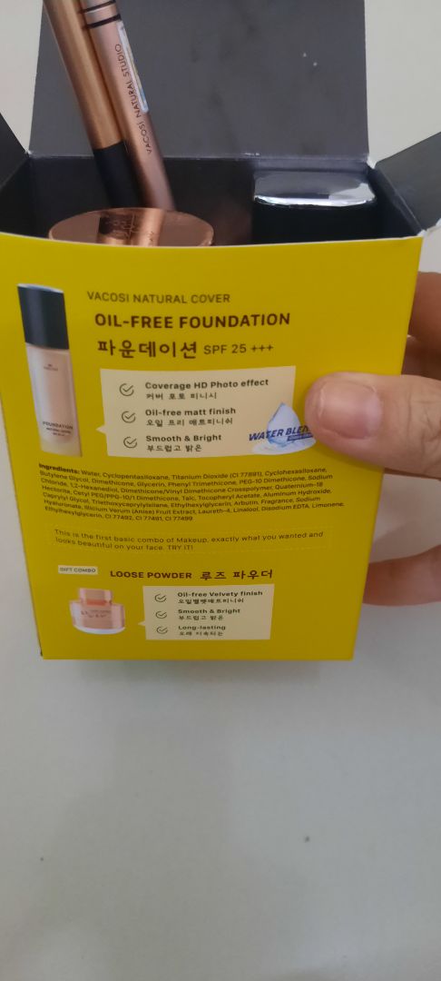 Đóng gói cẩn thận, giao đúng hạn.Sản phẩm  chất lượng tốt, dễ sử dụng, giá rẻ. Hài lòng nhất là kem nền và phấn phủ, che khuyết điểm và kiềm dầu tốt,tone màu hợp cho da ngăm.