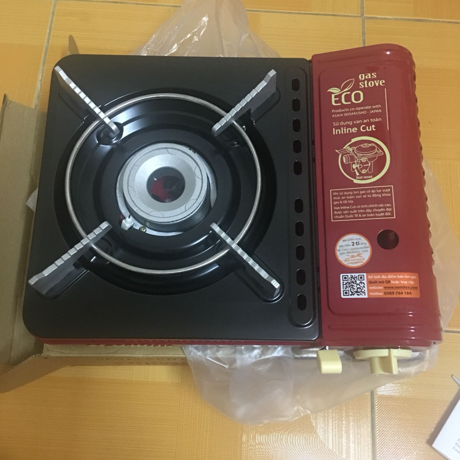 Mình mới đặt bếp ngày 16/9, qua ngày hsau là nhận dc hàng. Bếp mới và đẹp. dễ tháo lắp vệ sinh. mình chưa mua bình gas nên chưa *** lửa ntn. Ko nhận được phiếu BH. chỉ có quyển sách HDSD. giá mua sale là 209k