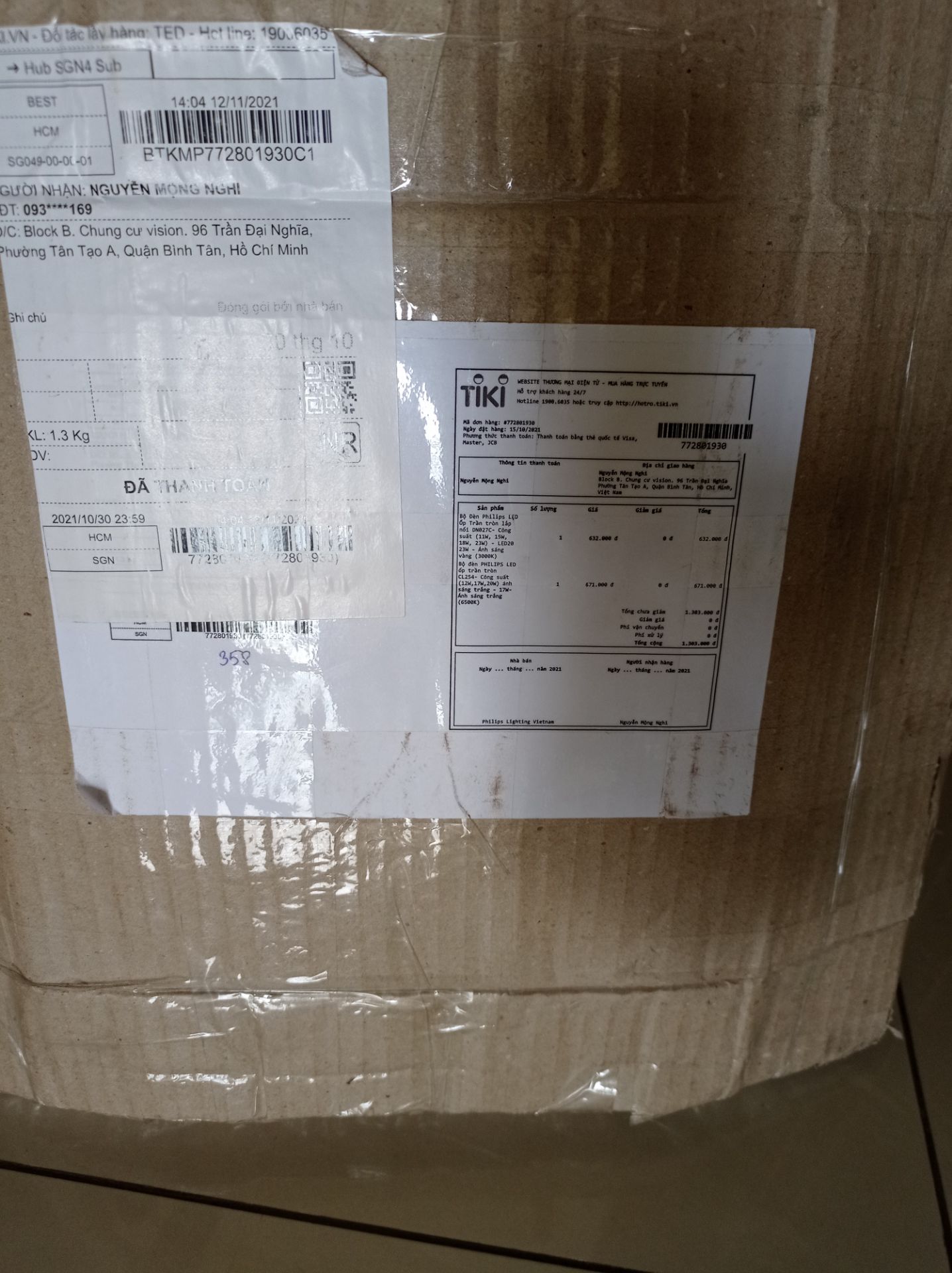 đóng gói cẩn thận. hàng đúng như hình. chưa lắp nên chưa có hình chiếu sáng