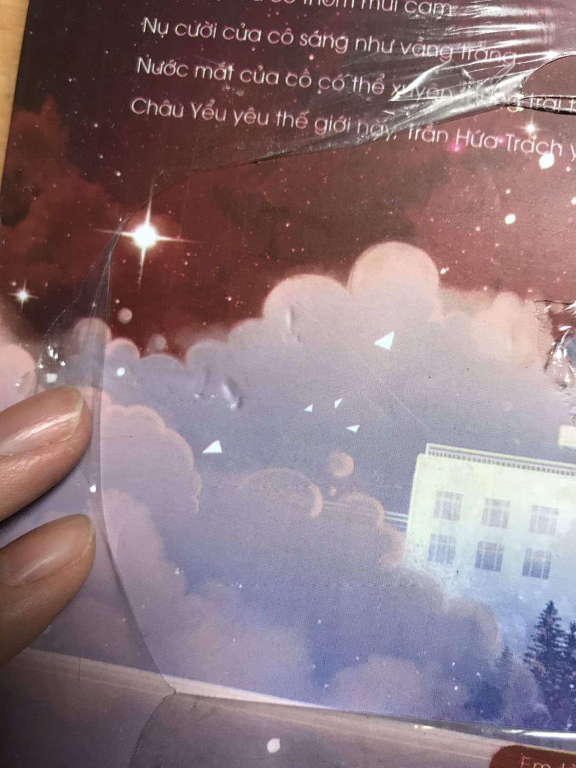 * Về tiki: Giao hàng nhanh, giá khuyến mãi. Sách về tay cơ bản thì không có vẫn đề gì quá lớn. Nhưng mà bọc nilon bị rách lớn nên sách bị bám bụi bẩn, bìa truyện cả mặt trước và sau đều có vết hằn, gáy truyện cx bị sứt. Mình mua truyện để sưu tầm nên thấy k hài lòng lắm ở vc này

* Về truyện: thanh xuân vườn trường, thanh mai trúc mã. Motif có vẻ quen thuộc nhưng đay thực sự là 1 quyển rất hay (cá nhân mình chấm 5/5). Nữ chính mềm mỏng, dịu dàng nhưng cx rất kiên quyết và linh hoạt trong mọi tình huống. Nam chính cx vậy. Truyện này mình thích cả nam chính, nữ chính, cả bạn của 2 người, tình cảm của họ và cả cách thể hiện tình cảm nữa. Dường như họ k thổ lộ trực tiếp hay nói lời yêu nào thật nhiều nhưng vẫn cảm nhận được tình cảm của họ qua hành động, qua suy nghĩ mà họ dành cho đối phương. Truyện k chỉ về tình yêu mà còn là tình bạn, về những câu chuyện buồn vui khác trong trường lớp. Mình k muốn spoil nhiều nên chỉ chốt lại là truyện RẤT HAY. Bạn nào còn phân vân hay là fan truyện thanh xuân vườn trường thì hãy chốt mua luôn và ngay nhaa