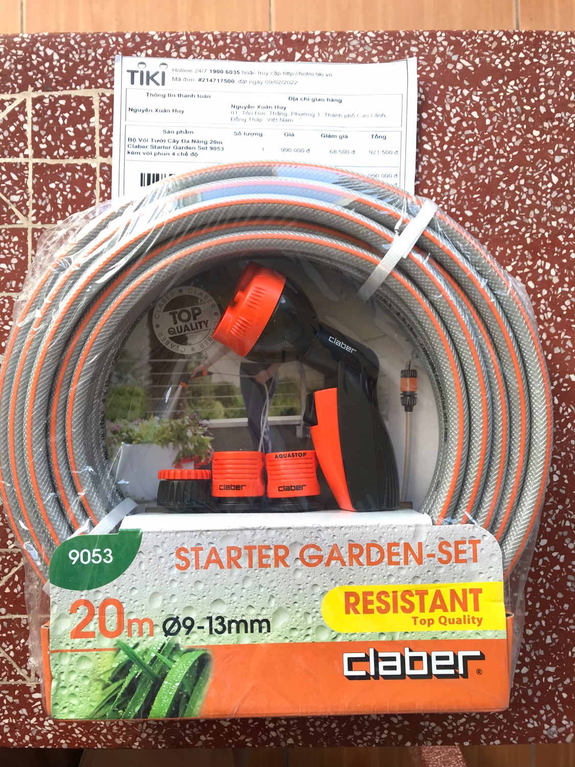 Thiết kế bộ vòi tưới Claber rất khoa học dễ sử dụng, chất lượng tuyệt vời!