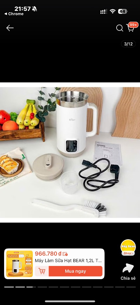 Mày hơi ồn một chút so với dòng Jojoung tôi đang dùng. Nó cũng hơi khó mở khi nhiệt cao. Nói chung ok