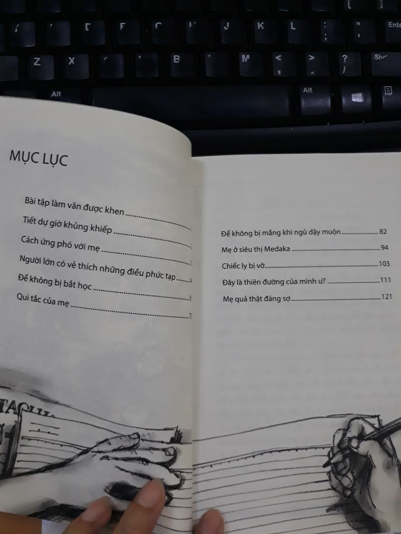 Giao hàng nhanh. Sách không bọc ni lông ở ngoài nên bìa hơi bẩn. Sách in chữ to, thưa nên phù hợp cho các bé lớp 2-5 đọc. Nội dung khá ngắn giống như các sách ehon khác. Đọc sách mẹ có thể hiểu thêm những suy nghĩ của các con, các con thì có thể thấy sự đồng cảm và có thể thay đổi cách cư xử hàng ngày hoặc để mối quan hệ mẹ - con tốt hơn. Tuy nhiên sách mới đề cập mà chưa nhấn mạnh phần giáo dục các bé về sự chia sẻ, tính tự giác.
