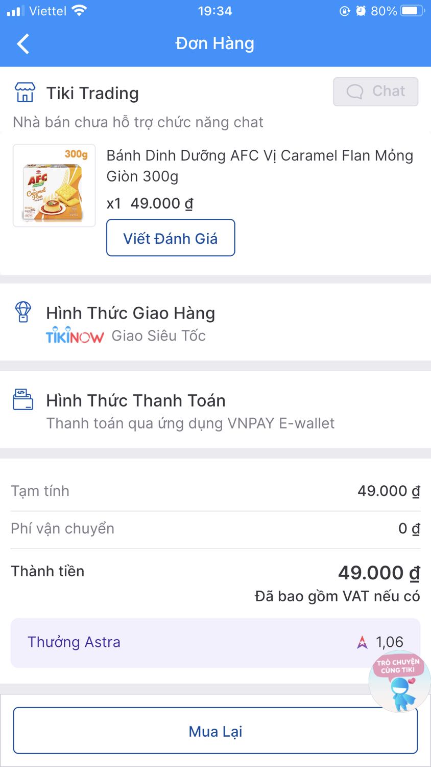 Bánh giòn, ăn khá hay, mới ăn thì kiểu không có gì đặc sắc nhưng lại khá bon mồm.
Tiki giao hàng nhanh, đóng gói cẩn thận.