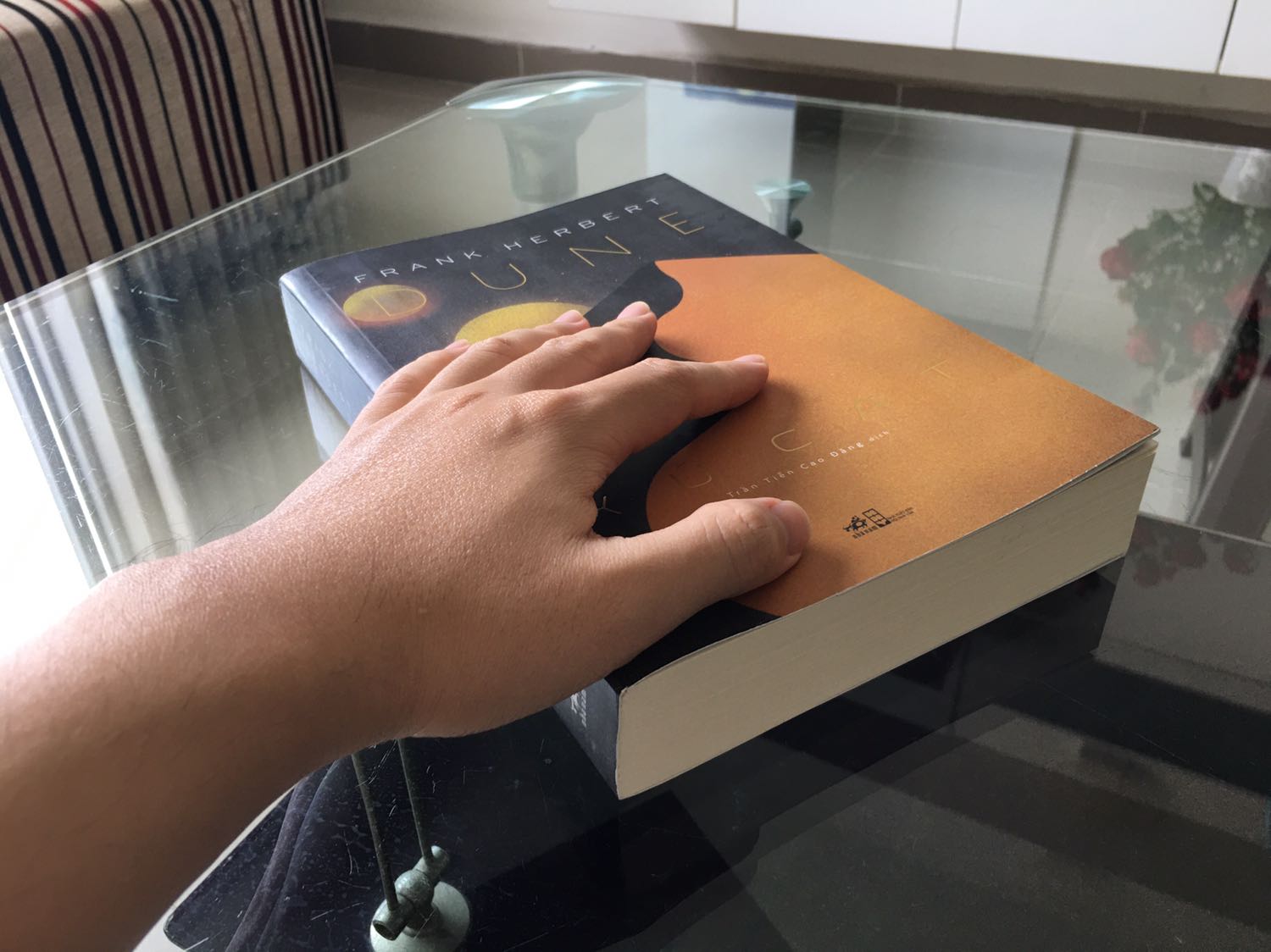 Sách to và dày hơn mình nghĩ. Dịch thuật chất lượng. Văn phong kể chuyện cuốn hút mạch lạc đúng chất kinh điển với ngôn ngữ miêu tả tỉ mỉ cùng rất nhiều thông tin kèm theo khiến cho thế giới của Dune sống động hơn thế giới Trung Địa của bộ truyện Chúa Nhẫn. Tuy nhiên, chính sự đồ sộ của tác phẩm mà để cảm nhận được tốt nhất trước tiên hãy xem phim dù phim không lột tả được hết toàn bộ tác phẩm và đọc các phần phụ lục để có được cái hình dung tổng quan trước khi thả mình vào thế giới của Xứ Cát. Tác phẩm xoay quanh nhiều yếu tố chính trị tôn giáo nên sẽ không nhẹ nhàng kiểu Harry Potter được vì thế để thấy nó hay cần phải chuẩn bị tâm thế và hãy đọc nó từ tốn chứ đừng đọc nó ào ào. Giá bìa là 249k nhưng mình mua đúng lúc giá giảm còn 171.810đ. So với nội dung của cuốn sách, đây là cái giá quá tốt.