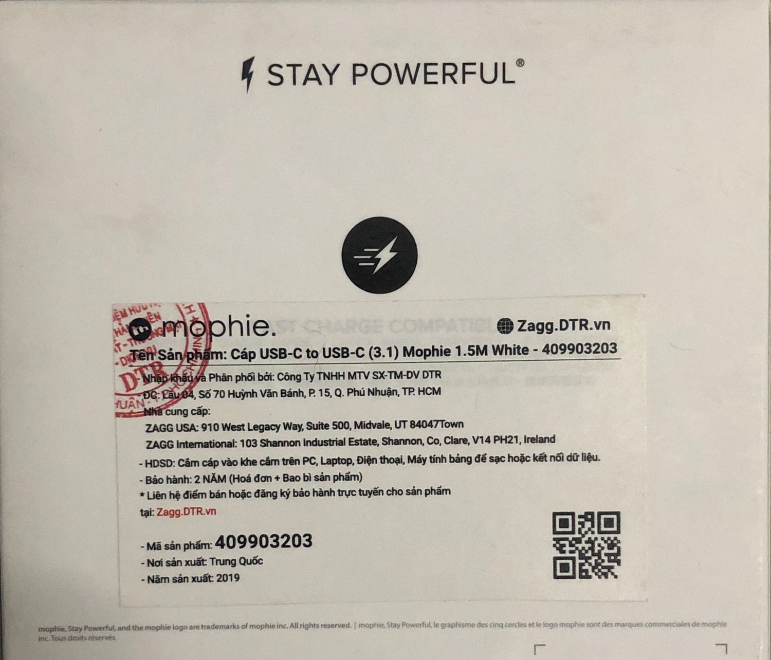 Giao hành nhanh dã man dù đang dịch ạ. Hộp của mình như có ai mở ra rồi í ạ, nhưng mà check bên trong vẫn là dây mới. Hàng chính hãng tự kích bảo hành luôn ạ. Mong là dây dùng bền và tốt.