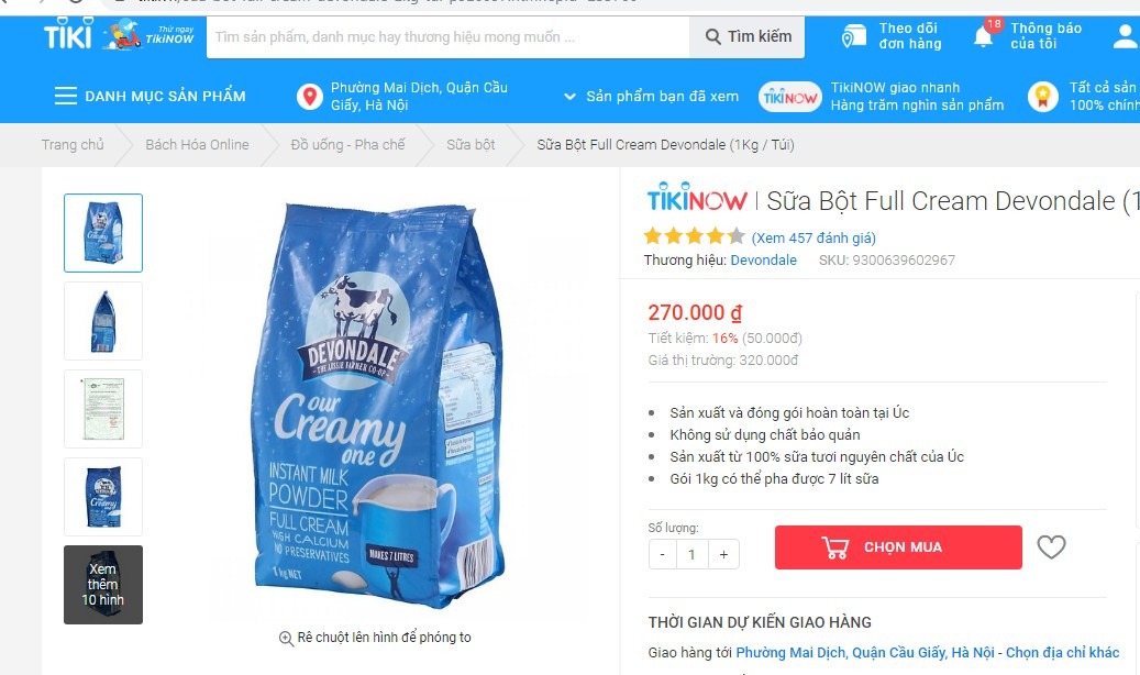 Mình thì vẫn quen mua ở 1 link sản phẩm mình vẫn mua, chất lượng sữa vẫn ok thôi. Nhưng mà tiki mời quá nhiều shop bán khác nữa, mỗi một shop lại 1 giá khác nhau, tại sao vẫn để y nguyên nhận xét từ shop này sang shop khác, như vậy ng tiêu dùng biết tin vào nhận xét ở đâu. Hơn nữa chất lượng sản phẩm mình ko rõ thế nào chứ chênh nhau giữa các shop cả gần 200k cũng nên, liệu chất lượng có thực sự đảm bảo. Chứ ng mua như mình thực sự hoang mang đấy,