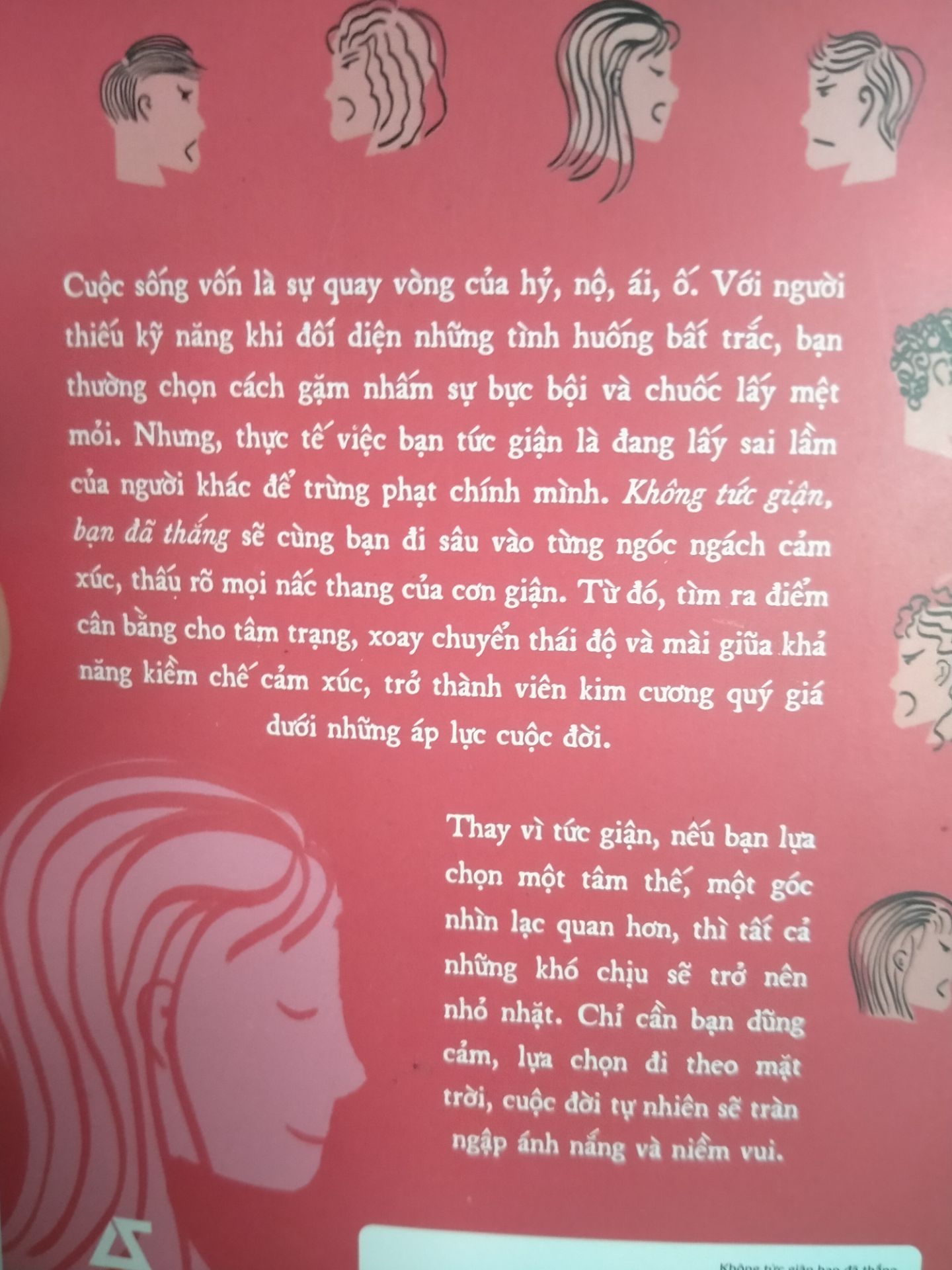 giao nhanh, sách hay, dành cho những bạn chưa học được cách kiểm soát cảm xúc, lúc nào cũng thấy mấy con quẻ xung quanh mình sao trà xanh quá nè. tuy đóng gói sơ sài nhưng cũng may sách ko bị sứt mẻ quăn góc gì nhiều. chữ nhỏ, màu mực xanh, hơi khó đọc