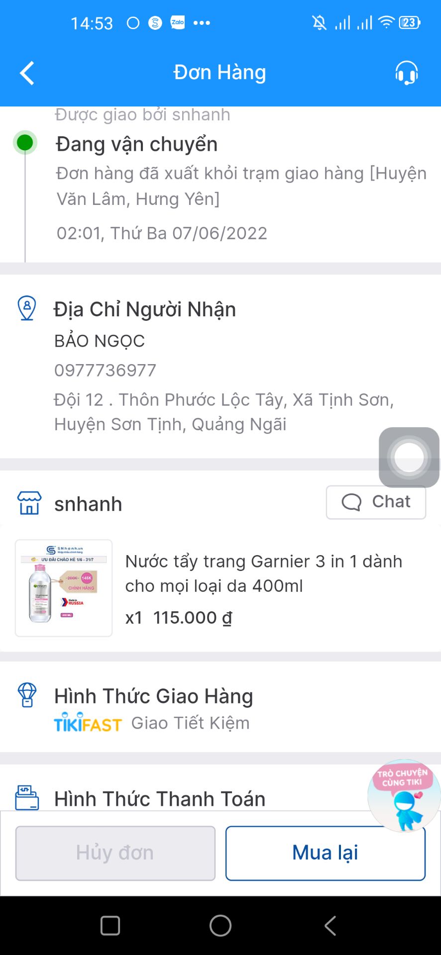nước tẩy trang rồi mình sài lâu rồi nhiều rôi thấy tiki sale rẻ thế là mua liền . giá rẻ bất ngờ mà chất lượng hơn mong đợi . sẽ mua nhiều lần