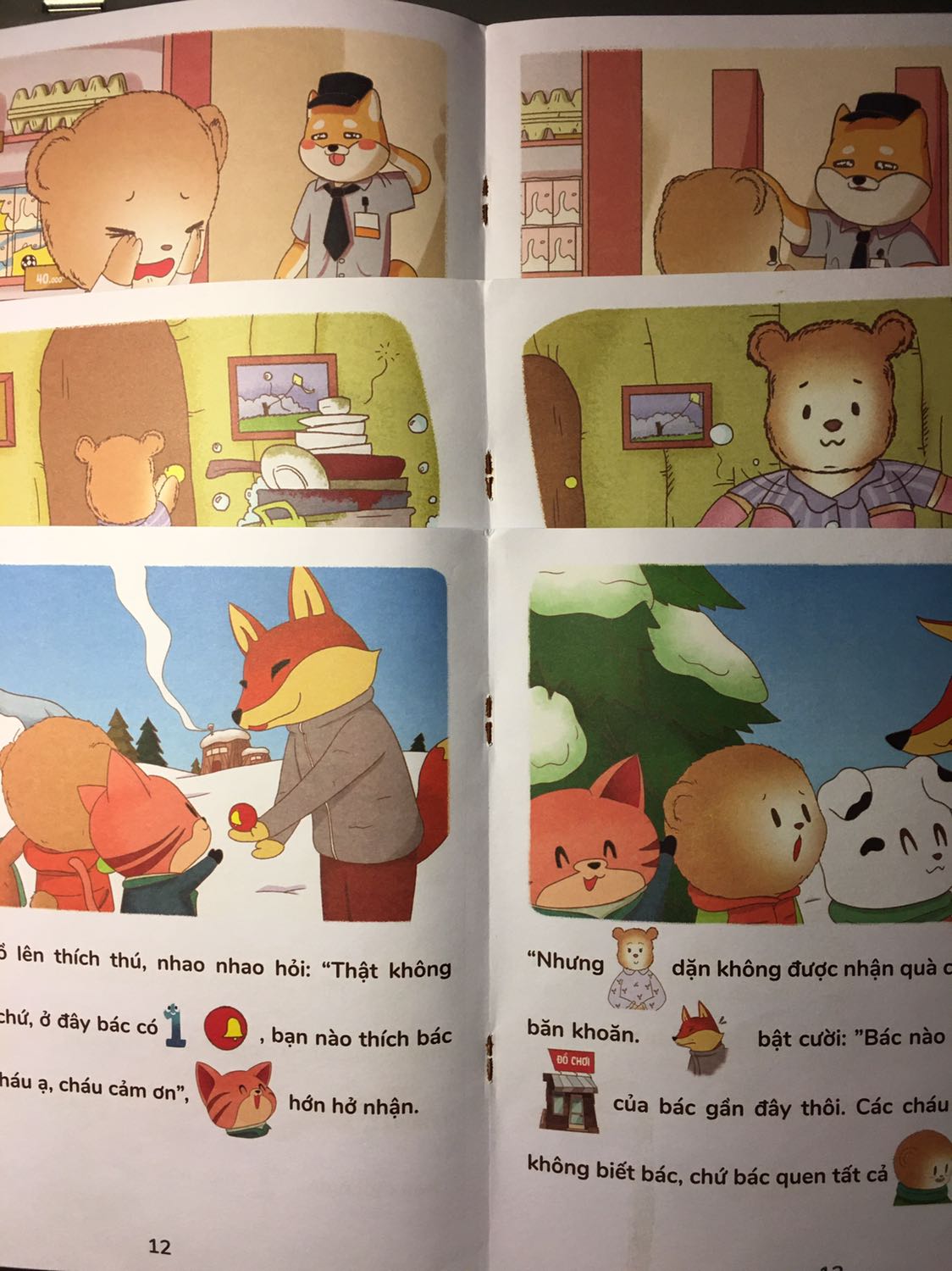 Nội dung truyện OK, màu sắc tươi sáng, in rõ nét; tuy nhiên, dập ghim sách hầu như bị rỉ hết làm mình ko thấy hài lòng