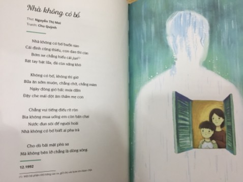 Thơ hay, minh hoạ đẹp, nhưng một vài bài buồn và hơi quá “sức” so với thiếu nhi.