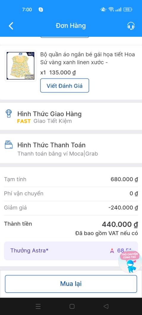 Nhận được hàng mà ưng ý cực kỳ luôn. Chất vải thoáng mát, đường may kỹ đẹp, kiểu dáng thì cực kỳ dễ thương. Chuẩn là hàng thiết kế nên được chăm chút cực kỳ, không phải hàng xưởng may gia công đại trà. Mình mua áp mã giảm của shop còn 88k một bộ.