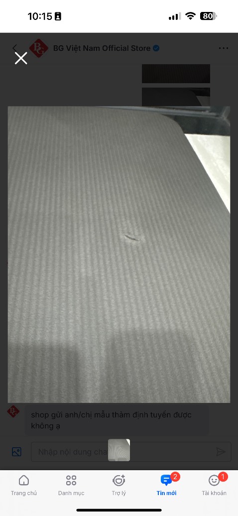 Hàng quá kém , nhắn tin phản hồi thì ko nhắn đc