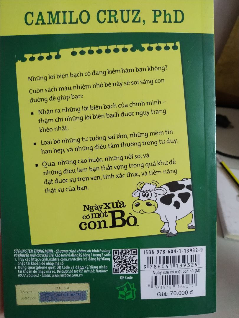 Nội dung sách hay nhé mọi người, đọc để cải thiện chất lượng cuộc sống, loại bỏ những lời biện bạch đang kìm hãm mình ở hiện tại nhé!!! Mình đánh giá 3 sao là bởi vì sách mặt sau giao cho mình đã bị sước nên không hài lòng cho lắm.