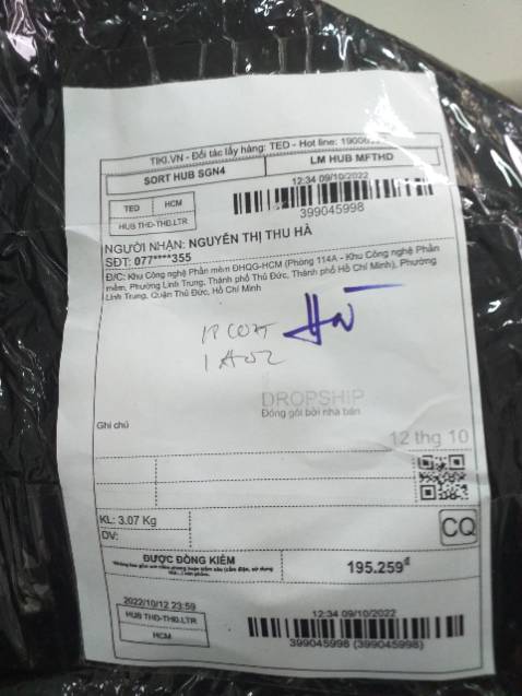 Shop giao không đúng sản phẩm đặt mua (Mua loại miếng A03 mà giao loại quần .. hazz)