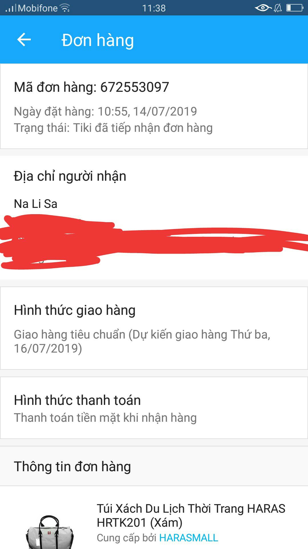 tui đặt hàng ngày 14/7 bây h là 21/7 mà vẫn không nhận được hàng. nhưng muốn hủy thì cũng không được