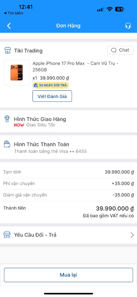 TỐP NHẬN HÀNG ĐẦU TIÊN 😍. NGỌC NAM ❤️
Shop đăng 37.990k mà bán tận 39.990k. Bịp lắm nha. Hehe. AE săn sale qua mình nhé. Mình là Ngọc Nam 🤗🤗🤗