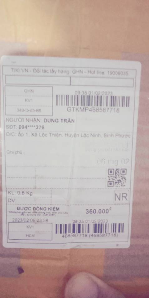 Giao hàng đúng và đủ. Cho Shop 5•