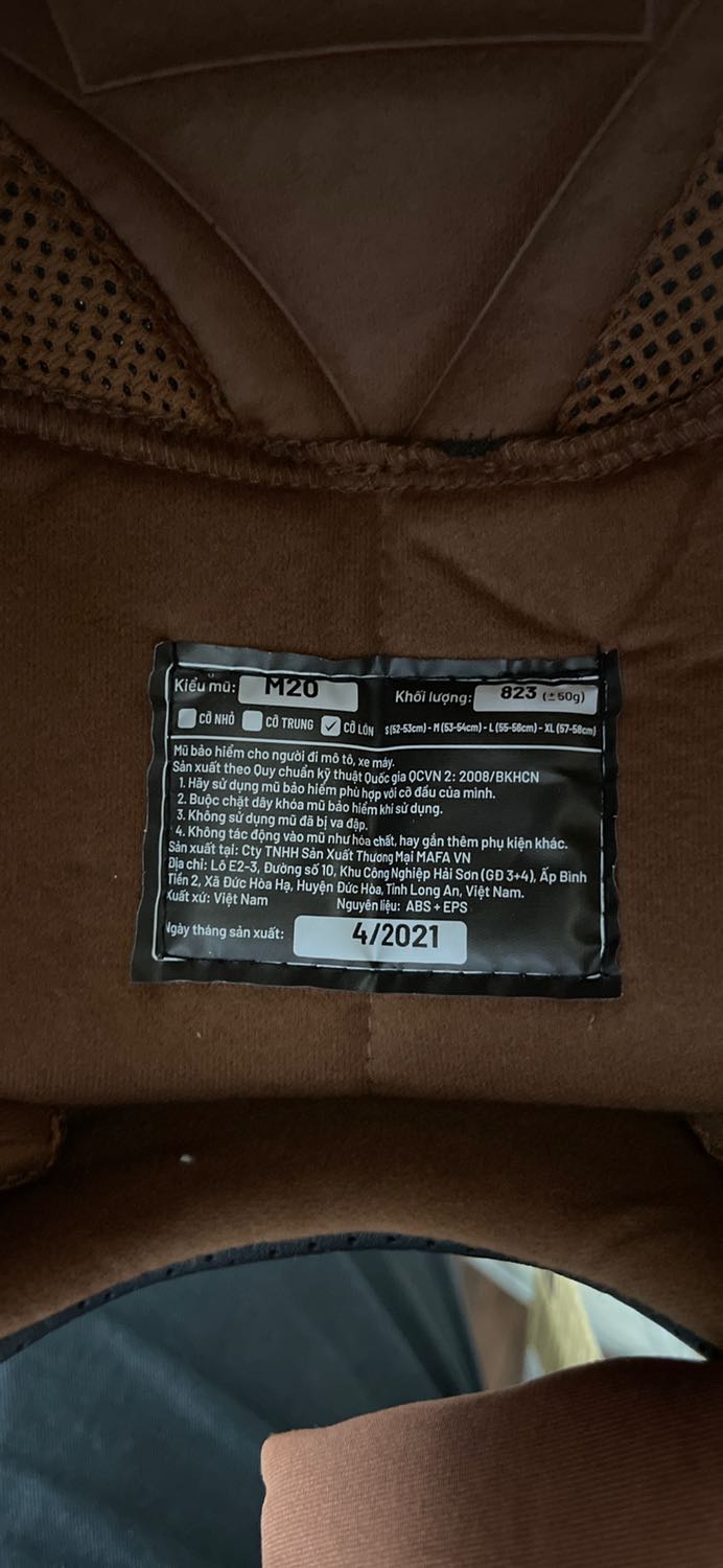 Sao thông tin ghi size XL là vòng đầu 60-62 cm, trong khi sản phẩm để XL chỉ có 57-58? Mua về đội rất chật và bí, có thể đổi trả sản phẩm được không?