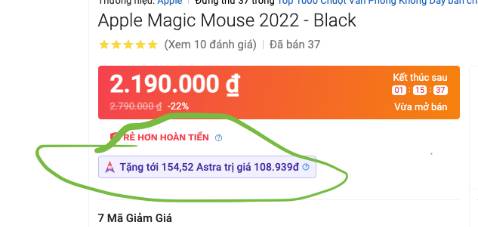 Chuột thì ok, hàng ngon không bàn, nhưng cái ASTRA với SAP cố tình gây hiểu nhầm, đưa ra 1 đống khái niệm, và ghi rõ ràng back lại astra tương đương 108k VND. sau khi đọc rất nhiều, tìm hiểu đủ thứ mới biết là SAP 0 thì không được back, nếu level SAP 0 không được back thì tại sao lại quảng cáo sản phẩm này được back 108k???? Tới giờ cũng k hiểu SAP là cái gì.