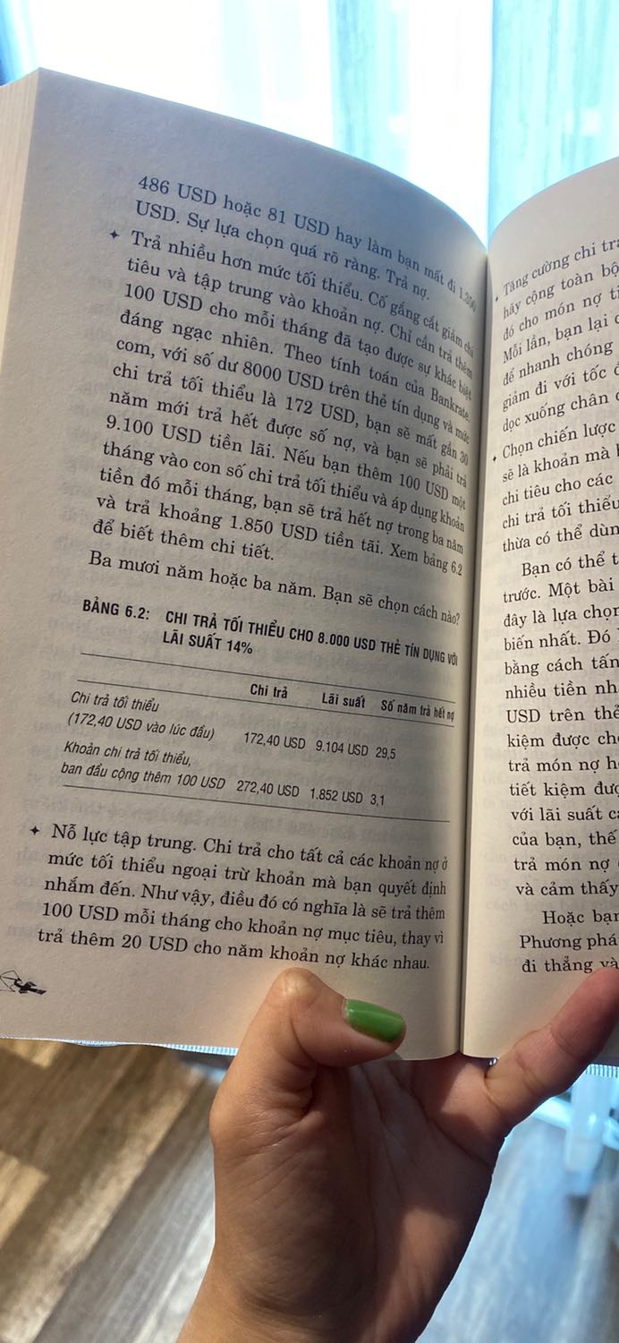 Tổng quan được những y chính để việc chi tiêu trở nên hợp lý thông qua các con số cụ thể, cũng như cách để bạn tính được mình có đang chi tiêu vượt mức ổn so với thu nhập hay không.
Hướng dẫn cách trả nợ tín dụng rất hay, và đưa ra được con số khiến bản thân mỗi người phải giật mình vì nếu chỉ chi trả trong số tiền mỗi lần phải thanh toán thì bạn sẽ thành con nợ 10-15 năm của Ngân Hàng.
Tuy nhiên, một số cách chi tiêu đã lỗi thời ví dụ: thay bóng đèn dây đốt bằng đèn huỳnh quang CFL ( ngày nay đó là việc hiển nhiên).
Du lịch chọn nhà nghỉ/khách sạn - ngày nay chúng ta đã được đa dạng hoa các nhu cầu nghỉ dưỡng với mức giá hoàn toàn hợp lý.
