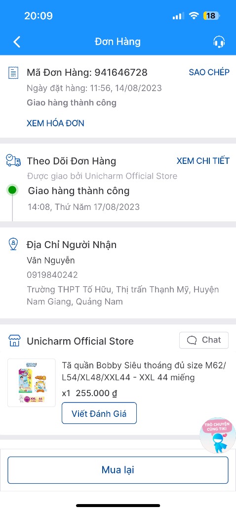 Đơn mình đặt là xxl 44+ tặng 8 miếng , mà giờ nhận được chỉ 42 miếng