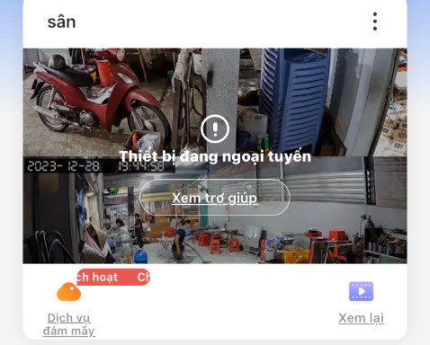 Camera yoosee 2 mắt mới mua sủ dụng được một ngày lại bị ngoại tuyến không xem được hình anh