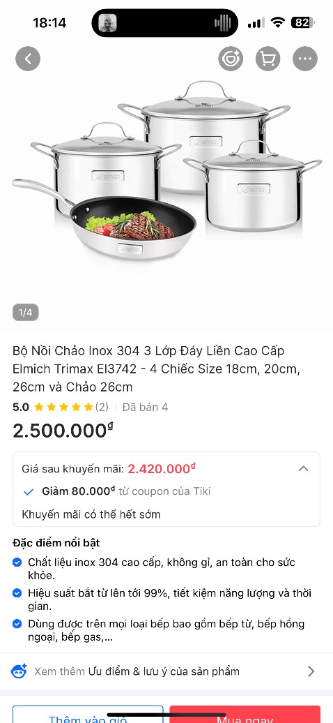 Chính sách giá bán của shop tệ. Mình mua 12/12 sale of 16% còn 2tr9. Ngày 13/12 vào xem giá còn 2tr5 không giảm giá.