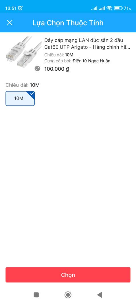 *** trong khi trong shop lựa 10m mà lúc giao hàng ghi có 1 mét rưỡi rồi giao cũng chỉ có 1 mét rưỡi. Nhân viên giao hàng đã lấy lại hàng.