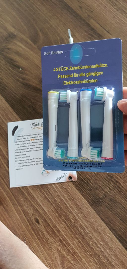 Đầu chuẩn cho máy Oral B dùng rất thích, Shop tư vấn nhiệt tình và có tâm thôi rồi kèm cả thư cảm ơn rất hay nhé 🥰 5 sao xứng đáng