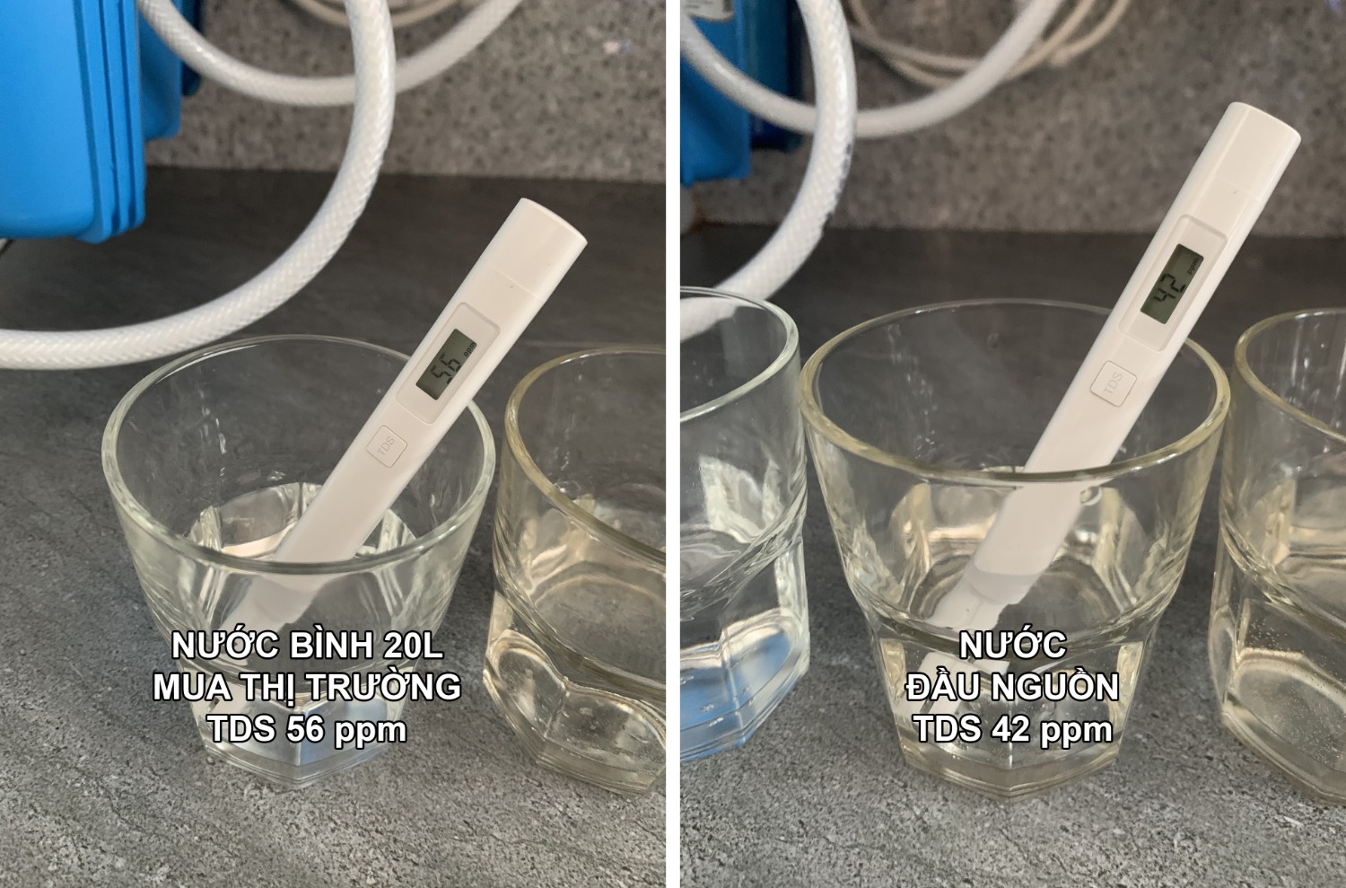 Tôi đã nhận hàng và sau vài ngày sử dụng tôi có một số thắc mắc như sau:
Thứ 1: Nước đầu nguồn chỉ số TDS là 42ppm, sau khi qua lõi RO là 12ppm thì có ổn không. Và sau khi qua các lõi khoáng là 40ppm thì chỉ số này có khác gì với 42ppm lúc đầu nguồn không?
Thứ 2: tôi xem sơ đồ lắp đặt trong tờ hướng dẫn thì thứ tự sẽ là:
 + Nguồn nước vào -> Cốc 1 -> Van áp thấp -> Van KSD -> Bơm -> Cốc 2 -> Cốc 3 -> Lõi RO -> Van áp cao -> Các lõi chức năng -> Bình áp -> Vòi dùng.
Nhưng trên thực tế của bộ lắp đặt sẵn gửi cho tôi thì sơ đồ như sau:
 + Nguồn nước vào -> Cốc 1 -> Cốc 2 -> Cốc 3 -> Van áp thấp -> Van KSD -> Bơm ->  Lõi RO -> Van áp cao -> Các lõi chức năng.
Như vậy cho tôi hỏi sơ đồ này ko theo khuyến cáo của hãng thì có ảnh hưởng gì đến chất lượng nước ra và tuổi thọ của bơm không?
Thứ 3: Sản phẩm tôi nhận được thiếu van Flow 300, van này rất quan trọng trong việc ngăn trào ngược nước thải trở lại màng RO. Nhưng tôi tìm mãi thì không thấy phụ kiện này. Cũng như không thấy bộ vít và tắc kê để treo kệ lên. Phải chăng 2 loại phụ kiện này người dùng phải tự trang bị?
Tạm thời tôi rate 4*. Hy vọng Karofi giải đáp giúp tôi những thắc mắc trên.
Chân thành cám ơn.