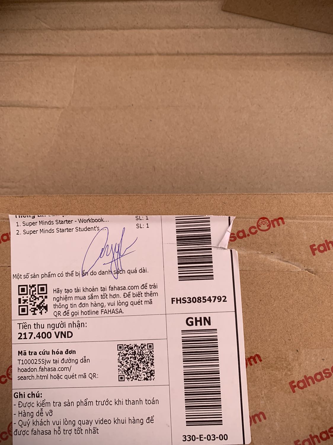 Đã nhận được sách, đóng gói cẩn thận, nhưng giao hàng lâu