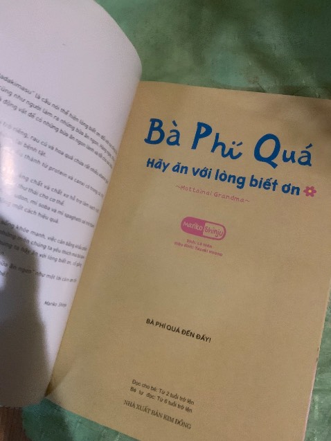 Mua sách này đúng là ko phí, sách giúp bé tính tiết kiệm, lòng biết ơn và việc bảo vệ mt. Còn có lợi ích của thúc ăn nữa mà, sách 10đ ko có nhưng....