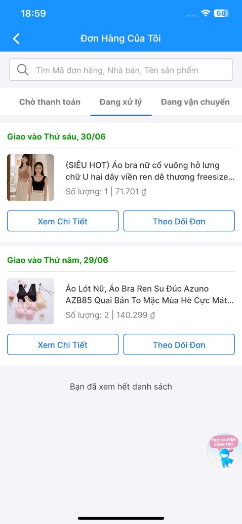 Mình đặt 2 cái sao giao có 1 cái akk.. mà lấy tiền 2 cái….