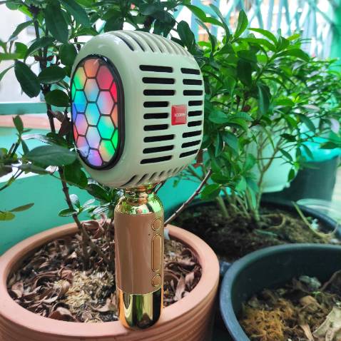 Micro thiết. kế đẹp, độ hoàn thiện tốt,, khá chắc chắn, có loa tích hợp bên trong, âm thanh hay, âm lớn, mic hút tốt, hát nhẹ. Shop tư vấn nhiệt tình, có bảo hành 12 tháng nên khá yên tâm, hậu mãi tốt. Cảm ơn shop nhiều