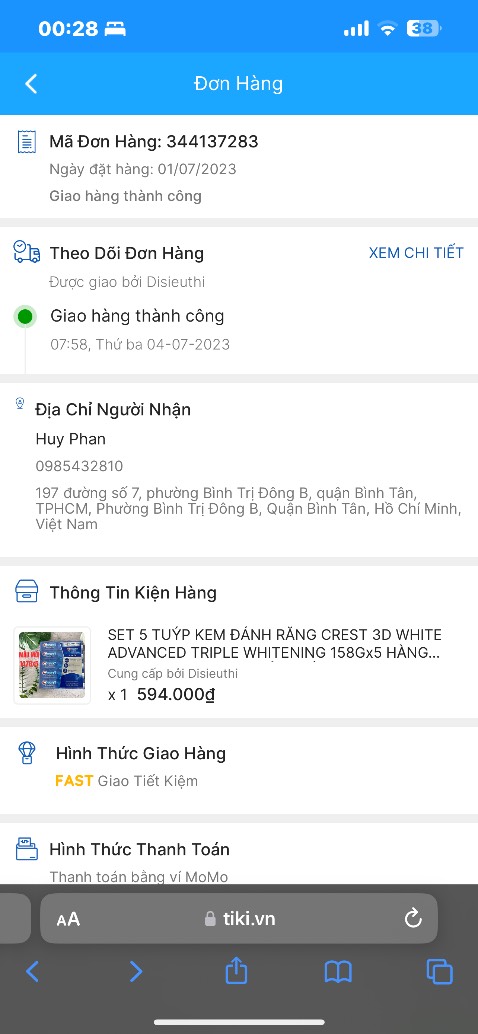 Tôi vừa nhận được đơn hàng số 344137283 từ shop với 5 tuýp kem đánh răng 147gr/tuýp, 
trong khi trên hình quảng cáo sản phẩm và tên mô tả sản phẩm lại ghi 158gr/tuýp. Đây là nhà bán hàng đang *** dối khách hàng hay có sự sai sót gì ở đây tôi mong nhà bán hàng và CS của Tiki giải đáp giúp.