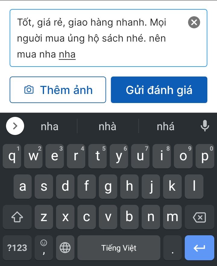 Tốt, giá rẻ, giao hàng nhanh. Mọi nguời mua ủng hộ sách nhé. nên mua nha nha