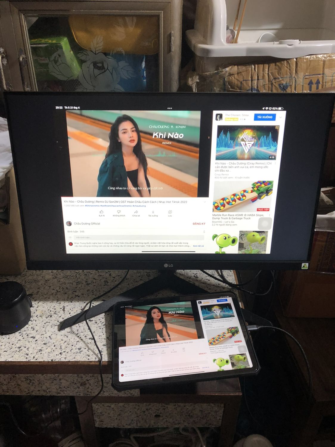 Xuất hình ra tivi + màn hình thấy ok, chưa *** thử clip chất lượng 4k