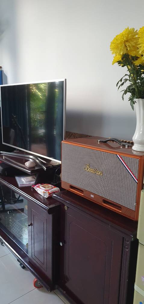 Loa chất lượng về âm thanh, pin xài hôm Tết giờ chưa thấy hết, kết nối dễ dàng, màu sắc sang trọng, mic chắc hát chuẩn, hay.