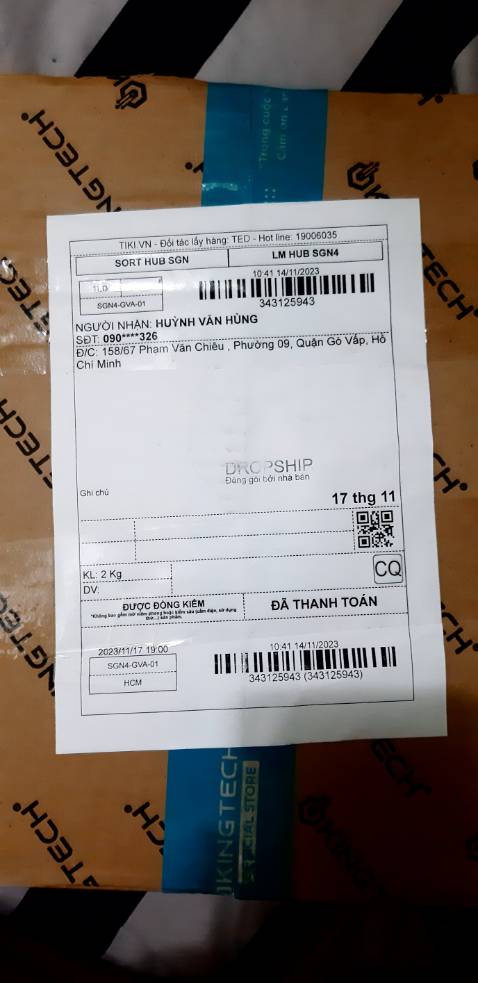 Đã nhận được hàng hôm 16/11 nay mới khui hộp kiểm tra thì sản phẩm như hình, chất lượng thì đợi sử dụng mới đánh giá tiếp được